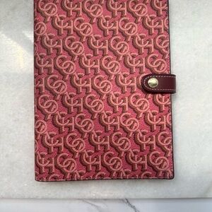 Coach Pink and Brown Patterned Notebook Cover